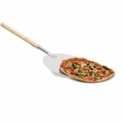 RELAXDAYS Pelle à Pizza Gâteau Rond Ø 30,5 Cm En Métal Avec Manche En Bois 79 Cm De Long Plateau Cuisine