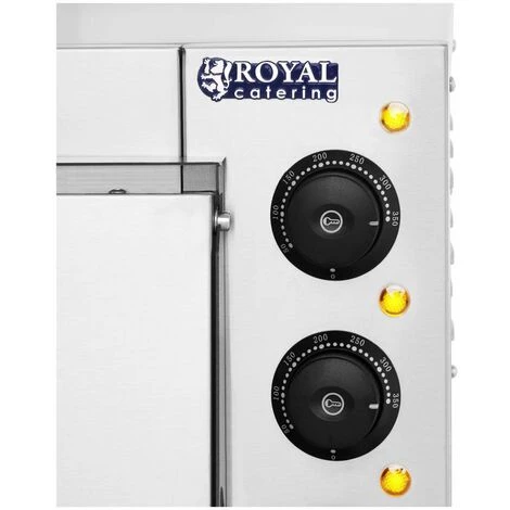 ROYAL CATERING Four A Pizza Electrique Four Pizza Professionnel Pain 2 Chambres Chamotte 3000 W - Gris 5 ROYAL CATERING Four A Pizza Electrique Four Pizza Professionnel Pain 2 Chambres Chamotte 3000 W - Gris – Image 3