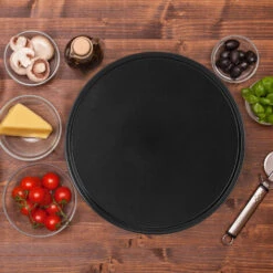 Relaxdays Plaque à Pizzas, Lot De 2, Plat à Four, Acier Au Carbone, Moule, Plateau, Antiadhésive, Ronde, ∅ 32 Cm, Gris -Four à pizza Soldes 2022 17981816 3