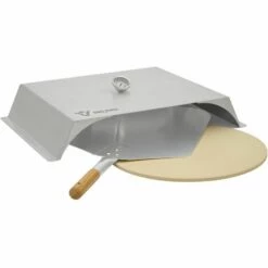 BBQ-Toro Set De La Rehousse De Pizza En Acier Inoxydable Pour Grill à Gaz | 56 X 39 Cm | Pierre à Pizza Et Pelle