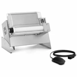 ROYAL CATERING Façonneuse Pâte À Pizza Professionnelle Laminoir À 1 Rouleau ø 14-29 Cm ≤ 5mm - Blanc