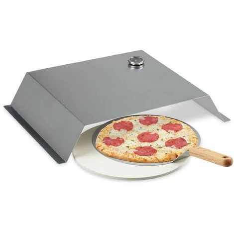 Relaxdays Four Pizza Barbecue, Pierre & Pelle, Thermomètre, Accessoires, Acier Inox, 10 X 55,5 X 40 Cm, Argenté 3 Relaxdays Four Pizza Barbecue, Pierre & Pelle, Thermomètre, Accessoires, Acier Inox, 10 X 55,5 X 40 Cm, Argenté