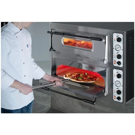 Royal Catering Four À Pizza Électrique 2 Étages @ 66x99x14cm 14,4kW 400V 455°C - Bleu, Blanc, Marron 6 Royal Catering Four À Pizza Électrique 2 Étages @ 66x99x14cm 14,4kW 400V 455°C - Bleu, Blanc, Marron – Image 4