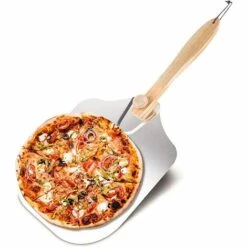 BEARSU Pelle à Pizza, Pelle à Pizza En Aluminium, Pizza Paddle Avec Manche En Bois Pliable Pour Les Pizzas, Tartes, Pain (Argent) -Four à pizza Soldes 2022 32627553 4