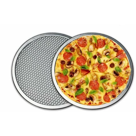 BETTERLIFE Lot De 2 Moules à Pizza Ronds Perforés Antiadhésifs En Acier Carbone Ø20 Cm 3 BETTERLIFE Lot De 2 Moules à Pizza Ronds Perforés Antiadhésifs En Acier Carbone Ø20 Cm