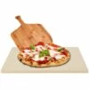 DEVENIRRICHE Pierre à Pizza Amazy Incl. Pelle à Pizza En Bambou, Feuille De Cuisson Permanente Et Insert - La Pierre à Pain Ultra-résistante Donne à Votre Pizza Le Goût Italien Original De La Pizza Croustillante Au Four à Pierre
