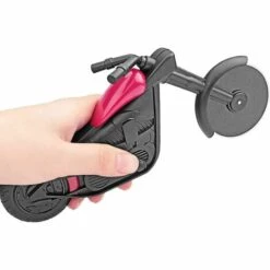 LangRay Moto Roulettes à Pizza, Rouleau Couteau à Pizza En Acier Inoxydable Et Plastique, Décoration Idéale Et Cadeau Créatif (21.5 * 8.5cm, Noir Et Rouge) -Four à pizza Soldes 2022 35806625 2