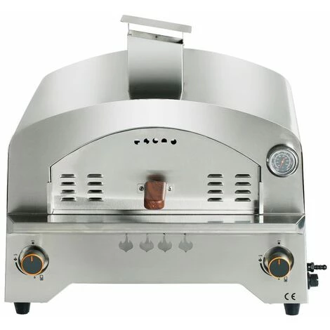 Bighorn Four à Pizza Portable à Gaz Avec Plaque Céramique 13 Pouces Barbecue - Acier Inoxydable+Marron 3 Bighorn Four à Pizza Portable à Gaz Avec Plaque Céramique 13 Pouces Barbecue - Acier Inoxydable+Marron