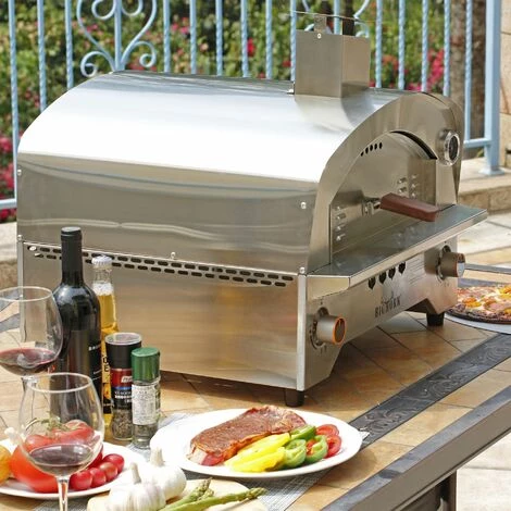 Bighorn Four à Pizza Portable à Gaz Avec Plaque Céramique 13 Pouces Barbecue - Acier Inoxydable+Marron 7 Bighorn Four à Pizza Portable à Gaz Avec Plaque Céramique 13 Pouces Barbecue - Acier Inoxydable+Marron – Image 5