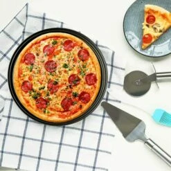 AIDUCHO Poêle à Pizza Punch Acier Au Carbone Plat Four Perforé Multi-Usages Plaque à Pizzac Anti-adhérent Plaques à Pizza Utilisée Pour Pâtisserie, La Pizza, Le Gâteau, Les Sandwichs, Saucisse, Galettes -Four à pizza Soldes 2022 36572682 4