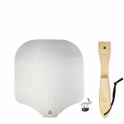 THSINDE 1 PCS Pelle à Pizza, Pelle à Pizza Planche à Pizza Aluminium, Pelle Pizza Long Manche En Bois, Pelle Grande Surface (60 * 30.5cm) Pour Four à Pain, Convient Pour Pizza Party