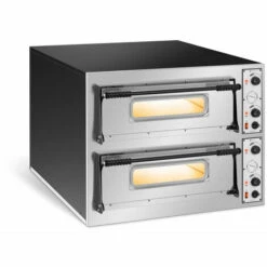 HELLOSHOP26 Four à Pizza 2 Chambres 12 Pizzas X Diamètre 32 Cm