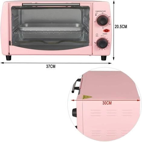 WOLTU Mini Four électrique Avec Minuterie.Four à Rôtir.12 Litres. 800 W. Rose 5 WOLTU Mini Four électrique Avec Minuterie.Four à Rôtir.12 Litres. 800 W. Rose – Image 3