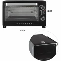 WOLTU Mini Four électrique Avec Minuterie.Four à Rôtir.32 Litres. 1600 W. Blanc 7 WOLTU Mini Four électrique Avec Minuterie.Four à Rôtir.32 Litres. 1600 W. Blanc -Four à pizza Soldes 2022 38233541 3