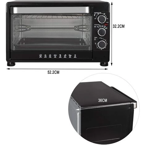 WOLTU Mini Four électrique Avec Minuterie.Four à Rôtir.32 Litres. 1600 W. Blanc 4 WOLTU Mini Four électrique Avec Minuterie.Four à Rôtir.32 Litres. 1600 W. Blanc – Image 3