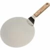 TANABATA Acier Inoxydable Pelle à Pizza Gâteau En Métal Avec Manche En Bois Plateau Cuisine Pour Mettre Au Four Ustensile Cuisine Pratique Bois