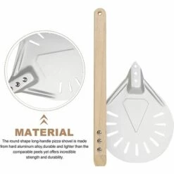 TANABATA Pelle à Pizza Perforée,pelle à Pizza Antiadhésive à Manche En Bois De 7/8 Pouces à Pizza Pagaie à Pizza En Aluminium Tournant La Peau De Four à Pizza Pour Les Boulangers à Pizza Faits Maison 7 Inch -Four à pizza Soldes 2022 41384772 3