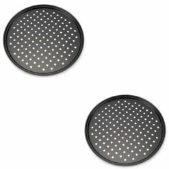 SUNFLOWER Plateaux De Four à Pizza Plaques Rondes à Pizza En Acier Inoxydable 26 Cm Anti-adhésive Plat De Cuisson à Pizza