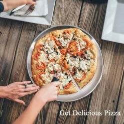 SUNFLOWER Plateaux De Four à Pizza Plaques Rondes à Pizza En Acier Inoxydable 26 Cm Anti-adhésive Plat De Cuisson à Pizza -Four à pizza Soldes 2022 41543342 3