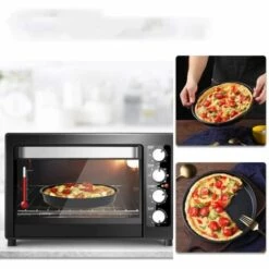 THSINDE Ensemble De 3 Plaques De Cuisson à Pizza Ronde Avec Revêtement Antiadhésif Pour Pizzas Et Tartes -Four à pizza Soldes 2022 42450278 5