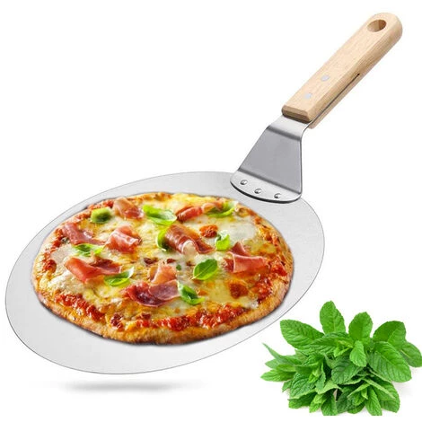 THSINDE Pelle à Pizza Ronde 3 Pièces, Four à Palettes à Pizza, Palette De Peau De Cuisson En Aluminium, Bois 4 THSINDE Pelle à Pizza Ronde 3 Pièces, Four à Palettes à Pizza, Palette De Peau De Cuisson En Aluminium, Bois – Image 2