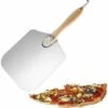 BRIDAY Pelle à Pizza Spatule, Pelle à Pizza, Pelle à Pizza Aluminium Et Bois, Pelle à Pizza Aluminium Métal, Avec Manche En Bois Pliable, Pour La Cuisson Du Pain à Pizza Fait Maison