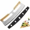 BRIDAY Pizza Knife, Couteau Pizza En Acier Inoxydable, Coupe-Pizza Avec Manche En Bois, Couteau à Pizza, Coupe-Couteau à Pizza, Pour Pizza, Tartes, Gaufres, Lasagne -Four à pizza Soldes 2022 43153782 1