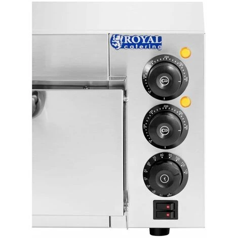 ROYAL CATERING Four à Pizza Four à Tarte Flambée 1 Chambre De Cuisson 2 000 W Ø 36 Cm - Noir 4 ROYAL CATERING Four à Pizza Four à Tarte Flambée 1 Chambre De Cuisson 2 000 W Ø 36 Cm - Noir – Image 2
