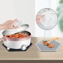 Dessous De Plats Kitchen Pot Coaster Tapis De Protection En Silicone 14.3*12.1cm Fontainebleau 4Pcs Noir Rouge Bleu Beige 10 Dessous De Plats Kitchen Pot Coaster Tapis De Protection En Silicone 14.3*12.1cm Fontainebleau 4Pcs Noir Rouge Bleu Beige -Four à pizza Soldes 2022 44559916 4