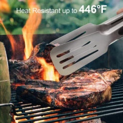 Pinces De Cuisine De Qualité Supérieure En Acier Inoxydable Avec Poignée Anti-Glisse En Silicone 9 Pouces Et 12 Pouces Fontainebleau 2Pcs -Four à pizza Soldes 2022 44559929 5