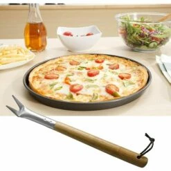 Spinner à Pizza En Aluminium, Crochet à Pizza Avec Poignée En Bois Et Lanière, Outil De Tournage Léger Pour Spinner à Pizza, Accessoires De Four Pour La Cuisson Du Pain à La Pâte 30cm Fontainebleau -Four à pizza Soldes 2022 44560663 4