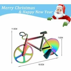 TINOR Roulette à Pizza Vélo, Couteau à Pizza Antiadhésive De Vélo Avec Support, Lames Super Tranchantes, Convient Pour Couper La Pizza -Four à pizza Soldes 2022 45809978 4