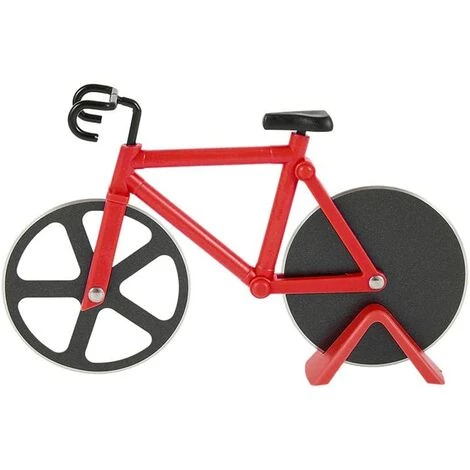 Kueatily Coupe-pizza Vélo Avec Support (Rouge) 3 Kueatily Coupe-pizza Vélo Avec Support (Rouge)