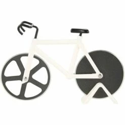 Kueatily Coupe-pizza Vélo Avec Support (Blanc)