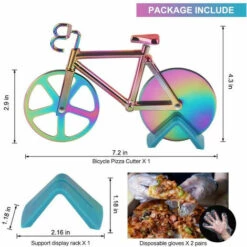 KARTOKNER 2 Pcs Coupe Pizza De Vélo Acier Inoxydable Roulette à Pizza Découpe-Pizza Avec Revêtement Antiadhésif Couteau à Pizza En Acier Inoxydable Pour Cuisine, Pique-nique, Barbecue Extérieur(Laser) -Four à pizza Soldes 2022 48476017 2