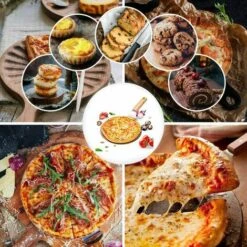SUPERMARKET Roue à Pizza 3 Pièces, Pelle à Pizza, Pelle à Gâteau En Acier Inoxydable, Manche En Bois, Idéale Pour Les Gâteaux, Utilisée Pour La Cuisson Au Four, Au Gril Et à La Pizza，Superma -Four à pizza Soldes 2022 48929790 3