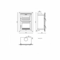 FM Poêle à Bois En Acier Encastrable Avec Four 11.5 Kw HLI-100 Foyer En Vermiculite -Four à pizza Soldes 2022 5069440 4