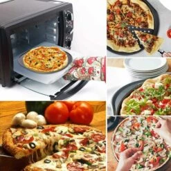BEARSU Punch Pizza Pan, Acier Au Carbone Plat Four Perforé Multi-Usages Plaque à Pizzac Anti-adhérent Plaques à Pizza Utilisée Pour Pâtisserie, La Pizza, Le Gâteau (36CM) -Four à pizza Soldes 2022 51167464 5