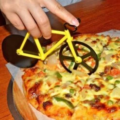 Roulettes à Pizza Vélo En Acier Inoxydable Double，Jaune，Starlight -Four à pizza Soldes 2022 51214416 2