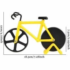 Roulettes à Pizza Vélo En Acier Inoxydable Double，Jaune，Starlight -Four à pizza Soldes 2022 51214416 3