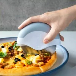 VERSAILLESFR Roulette à Pizza En Matériaux De Qualité Supérieure Avec Poignée Ovale Pour Une Prise En Main Confortable Et Protection Des Doigts (blanc) -Versailles -Four à pizza Soldes 2022 51214593 3
