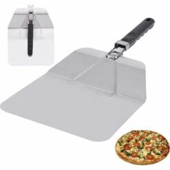 Spatule à Pizza - Lifter, Grande Pelle à Pizza En Acier Inoxydable, Pelle à Pizza Avec Grande Longueur Pliable, Accessoire De Four Bol à Pain,Starlight