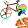 Roulette à Pizza Vélo, Couteau à Pizza Antiadhésif De Vélo Avec Support, Lames Super Tranchantes, Convient Pour Couper La Pizza，Starlight