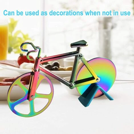 Roulette à Pizza Vélo, Couteau à Pizza Antiadhésif De Vélo Avec Support, Lames Super Tranchantes, Convient Pour Couper La Pizza,Starlight 5 Roulette à Pizza Vélo, Couteau à Pizza Antiadhésif De Vélo Avec Support, Lames Super Tranchantes, Convient Pour Couper La Pizza,Starlight – Image 3