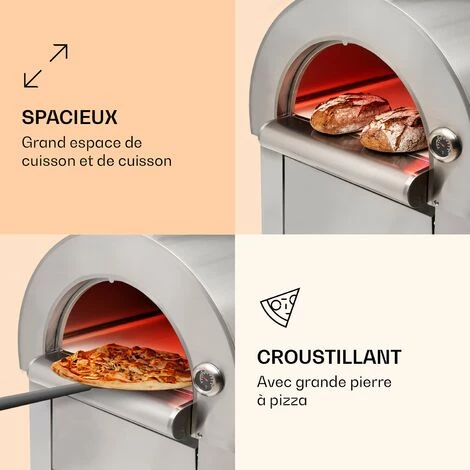 Klarstein Four à Pizza Diavolo Napoletana Poêle à Bois Acier Inoxydable 5 Klarstein Four à Pizza Diavolo Napoletana Poêle à Bois Acier Inoxydable – Image 3