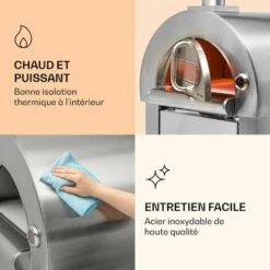 Klarstein Four à Pizza Diavolo Napoletana Poêle à Bois Acier Inoxydable 10 Klarstein Four à Pizza Diavolo Napoletana Poêle à Bois Acier Inoxydable -Four à pizza Soldes 2022 51286559 4