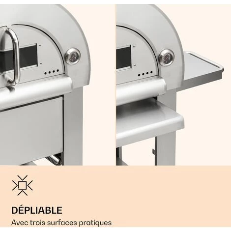 Klarstein Four à Pizza Diavolo Napoletana Poêle à Bois Acier Inoxydable 7 Klarstein Four à Pizza Diavolo Napoletana Poêle à Bois Acier Inoxydable – Image 5