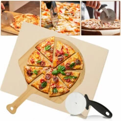 Hengda Pelle Pour Pierre à Pizza Pierre à Pâtisserie Professionnelle Gril à Gaz Cordierite Deluxe Pizza Shovel Set