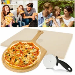 Hengda Pelle Pour Pierre à Pizza Pierre à Pâtisserie Professionnelle Gril à Gaz Cordierite Deluxe Pizza Shovel Set -Four à pizza Soldes 2022 51346327 3