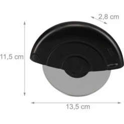 Relaxdays Roulette à Pizza, Premium, Acier Inoxydable, Restauration, Couteau, Rond, Roue, Lavable Lave-vaisselle, Noir -Four à pizza Soldes 2022 52200948 4